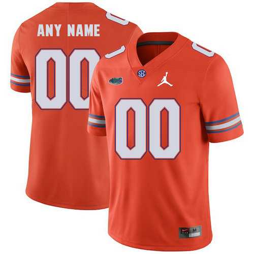 Mens Florida Gators Customized Orange College Football Jersey